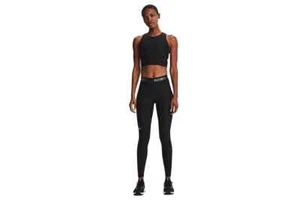 Under Armour-Heatgear Wordmark Waistband legging (Black/White,Size XL)NEW - Picture 1 of 4