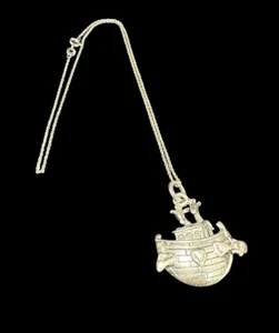 925 Arche Noah Anhänger Sterling Silber Kette Glieder Halskette feiner Schmuck - Bild 1 von 7
