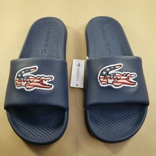 lacoste frasier deluxe slides white