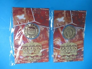 TWO GOLDEN NUGGET COLLECTIBLE SOUNEVIR COINS - Picture 1 of 6