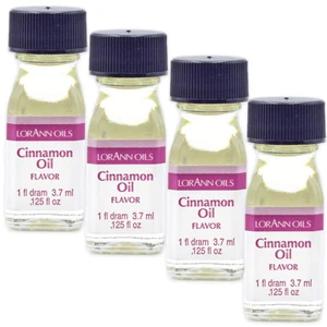 Lorann Cinnamon Oil SS Flavor, 1 Dram Bottle (.0125 Fl Oz - 3.7Ml) 4 Pack - Picture 1 of 12