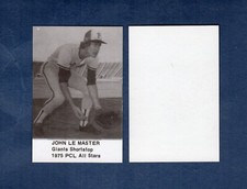 JOHN LeMASTER, Phoenix Giants | 1975 Broder Pacific Coast League PCL All Stars