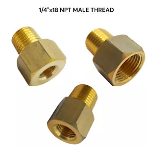 Adaptador de manómetro de presión de aceite reductor de rosca macho a hembra NPT de 1/4" enchufe de sumidero de latón - Imagen 1 de 1
