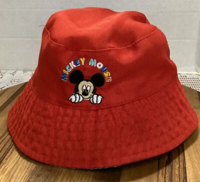 TODDLER BABY DISNEY MICKEY MOUSE REVERSIBLE BUCKET HAT I EXCELLENT CONDITION O8 - Image 1 of 4