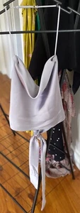 Zara Silver Womens Crop Top Size M - Picture 1 of 7