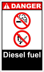 PEGATINA CALCOMANÍA ETIQUETA OSHA / ANSI DIESEL PELIGRO COMBUSTIBLE OSHA - Imagen 1 de 1