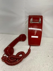 Red Corded Telephone Instant Dial Emergency NOC BATPHONE - Picture 1 of 4