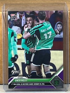 2023 TOPPS NOW MLS #28 OWEN WOLFF AUSTIN FC ROOKIE Purple Parallel 24/25