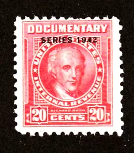 U.S. Revenue ~ Scott R343 ~ 1942 ~ 20c Red DOCUMENTARY ~ Mint NG - Picture 1 of 1