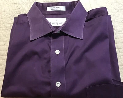 Barrington 男式紫色正装衬衫,尺寸 16. 32/33 — 第 1/4 张图片