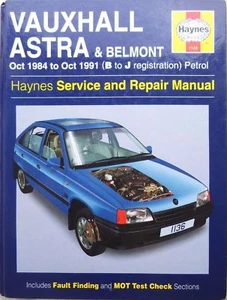1136 Vauxhall Astra Haynes Service and Repair Manual 1984 to 1991 - Picture 1 of 2
