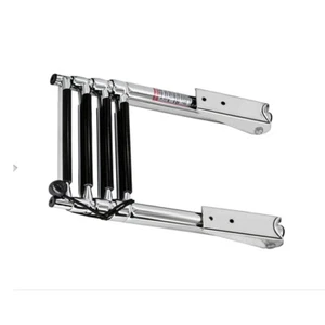 Boat Telescoping 4 Step Ladder Stainless Steel Upper Platform Deck Swim Boarding - Foto 1 di 9