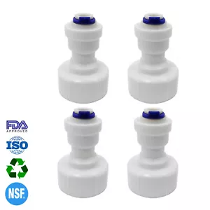 Finerfilters Raccordi di collegamento acqua alimentazione pushfit da 3/4" BSP a 1/4" (CONFEZIONE DA 4) - Foto 1 di 3