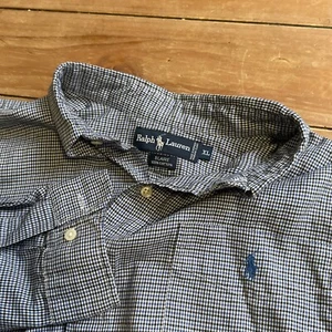 Vintage Polo Ralph Lauren Button Up Blaire Hemd Herren XL blau kariert - Bild 1 von 7
