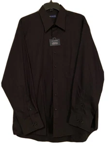 Men’s Black Long Sleeve John Ashford Dress Shirt - 17, 34/35 XL Cotton/Polyester - Picture 1 of 3