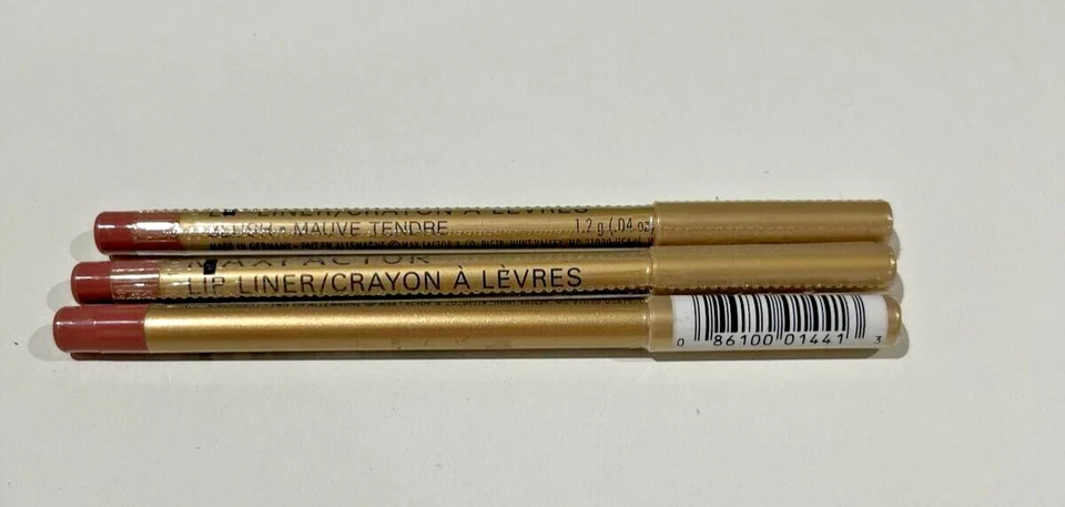 LOTE DE 3 PIEZAS DE DELINEADOR DE LABIOS MAX FACTOR RUBOR MALVA .04 OZ NUEVO Y SELLADO *RARO* Foto 1 de 1