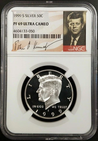 1999 S SILVER KENNEDY HALF DOLLAR 50C NGC PF69 ULTRA CAMEO   R7 Cover