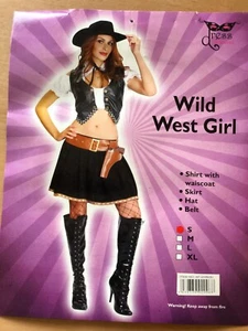 Adult Ladies Rodeo Girl Fancy Dress Women Wild West Girl Costume New - Picture 1 of 1