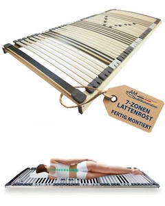 7-Zonen Lattenrost 140x200 cm - Bettrost 140 x 200 mit 44 Federholzleisten - Bild 1 von 7