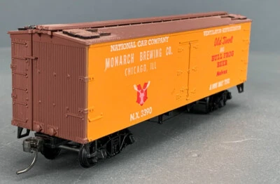 HO Monach Brewing Co Bullfrog Beer Reefer # 3390 w/KDs HO5352 - Image 1 of 4