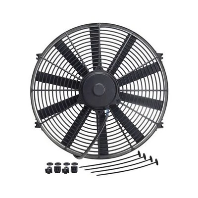 Derale Electric Fan Single 16" Diameter Reversible 1550 cfm Black Plastic Each - Image 1 of 3