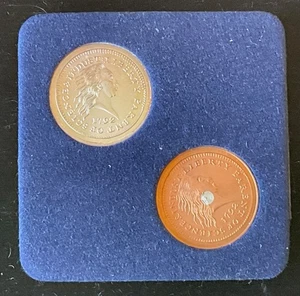 Centavo central de plata 1792 - Juego de 2 monedas Patrick Mint | Embalaje original - Imagen 1 de 3