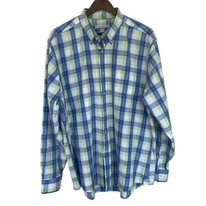Southern Tide klassische Passform blau, grün und weiß kariert Knopfleiste - XL - Bild 1 von 5