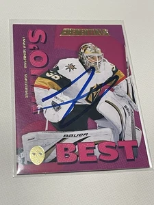 Logan Thompson signierte Karte Anmeldeinformationen Who’s Best JSA COA IP Auto Vegas Knights - Bild 1 von 3
