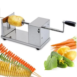 Spiral Potato Slicer Chipper Potato Chips Cutter Machine Tornado Kitchen Tools ^ - Imagen 1 de 12