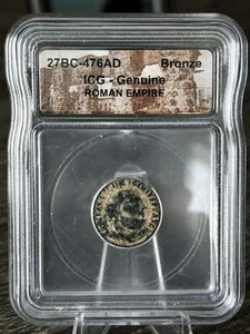 Roman Empire Ancient Coin, Bronze, 27BC-476AD, Graded ICG Certified Genuine - Picture 1 of 3