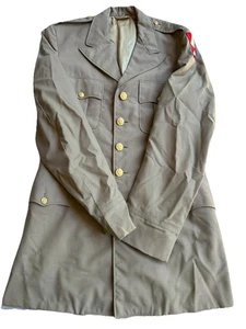 Cappotto vestito kaki 1961 US Army 70° fanteria M-1 lana tropicale taglia 37XL WWII Corea - Foto 1 di 9