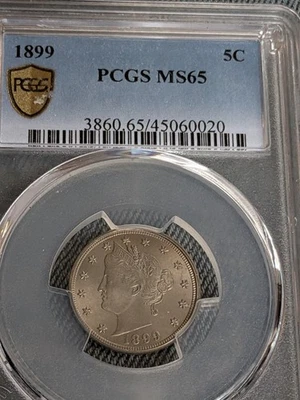 1889 Liberty Nickel PCGS MS65 V Nickel Gem - Image 1 of 3