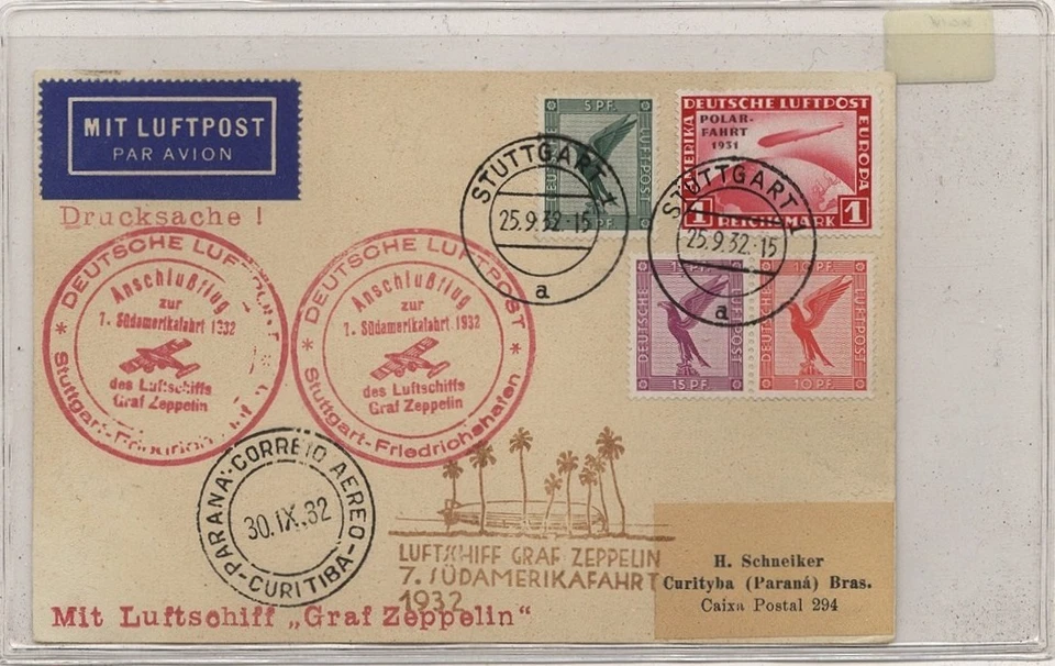 Lote # 8 de cartões postais do Good Zeppelin da Alemanha - Imagem 1 de 1