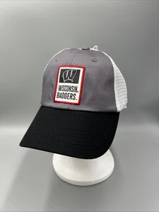 University Of Wisconsin Badgers Logo NCAA Trucker Hat. Curved Adjustable Cap - Picture 1 of 9