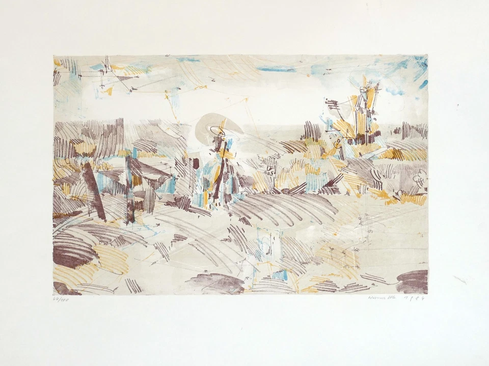 Werner OTTE, Übergang aus 1984 - Lithographie in Farbe - Bild 1 von 1