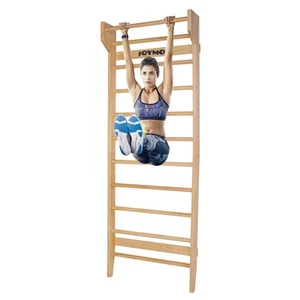 Gymnastics Wood Stall Bar, Multi-use Swedish Ladder- Wall Mounted Pull Up Bar... - Picture 1 of 7
