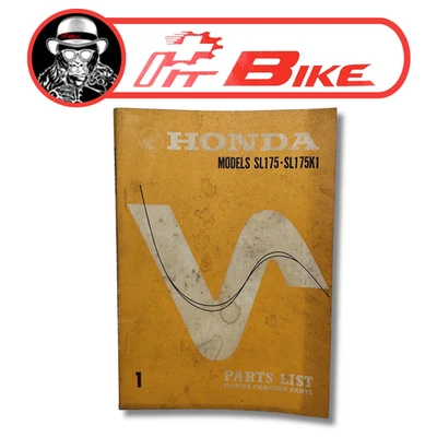 Honda SL175 Sl175K1 Lista de piezas Catálogo Genuino Japón Vintage - Imagen 1 de 4