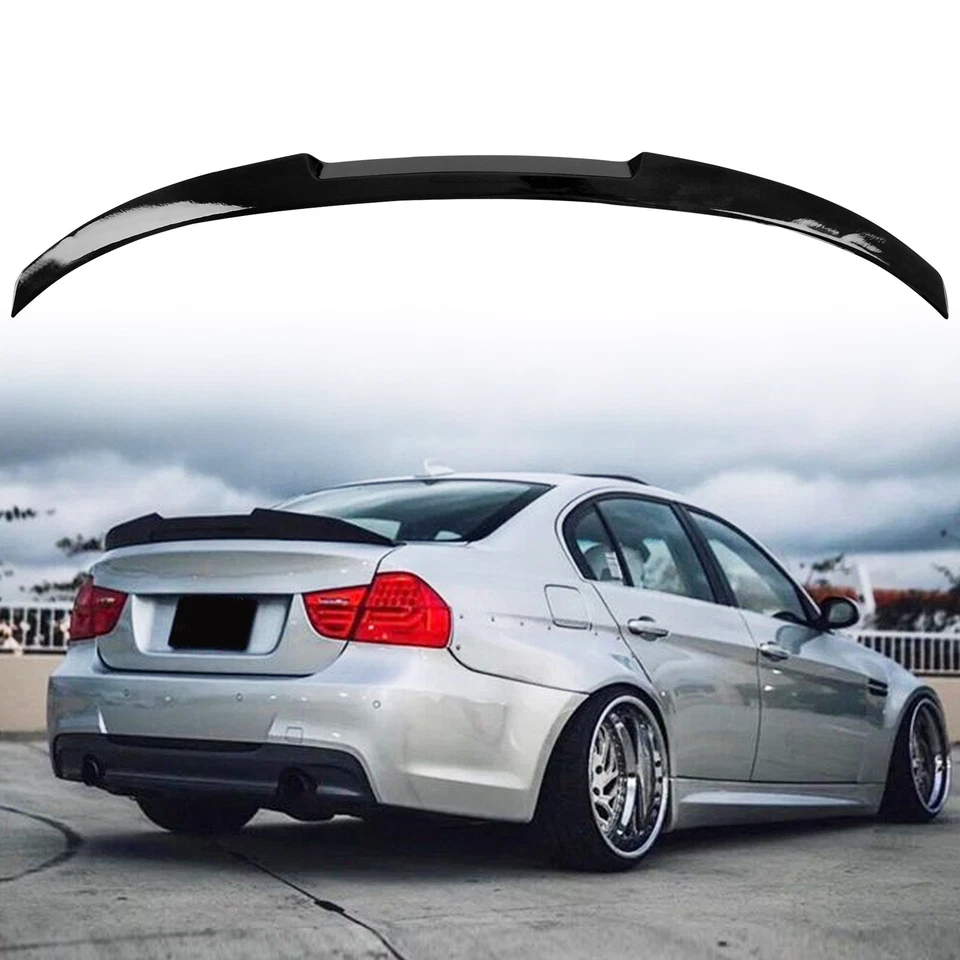 Glossy Black Spoiler Fit 2006-2011 BMW E90 ABS Wicker Bill (Free Ship US) Foto 1 de 4