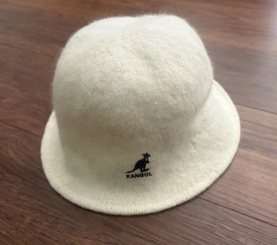 KANGOL Vintage Unisex Gris Angora Raro Sherpa Panamá Sombrero Cubo Talla Única Foto 1 de 4