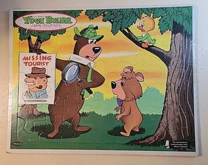 Vintage 1963 Yogi Bär - Rahmen Tablett Intarsien Puzzle - Hannah Barbara - Boo Boo - Bild 1 von 4