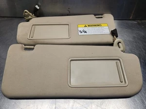 07-09 Hyundai Santa Fe Front Left LH & Right RH Illuminated Sun Visor Tan Pair - Picture 1 of 13