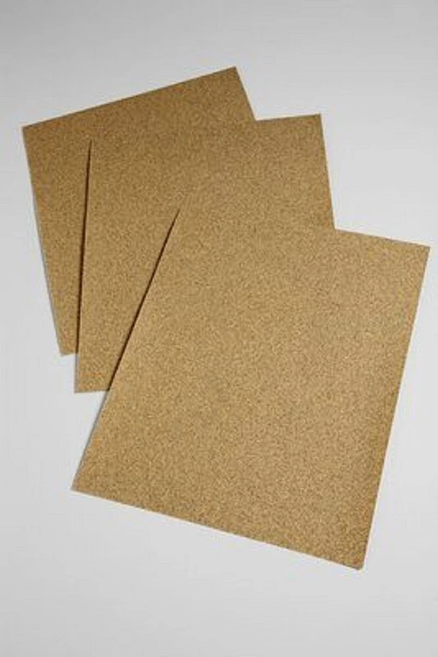 40% Off 100 Each 3M 236U 9"x11" 80 Grit C-Wt Gold Abrasive Sandpaper Sheet Bulk - Image 1 of 1