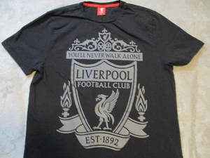 Liverpool Football Club Shirt Mens Large Black Gray Soccer Futbol World Cup - Picture 1 of 15
