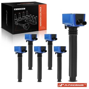 A-Premium 6x Blue Ignition Coil for Chrysler 200 Dodge Challenger Jeep Cherokee - Picture 1 of 8