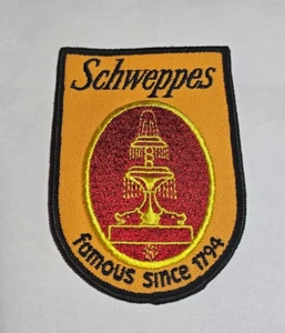 1960/70s SCHWEPPES PATCH EMBLEM UNIFORM CLOTHING NOS GINGER ALE SODA WATER TONIC - Picture 1 of 10