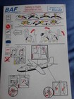 BAF British Air Ferries Ltd Handley Page Dart Herald Airline safety card
