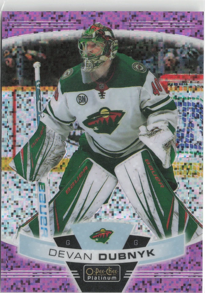 2019-20 O-Pee-Chee Platinum #85 Devan Dubnyk Violet Pixels #/399 - Image 1 of 2