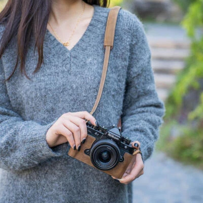 Real Leather Camera Bag Case Cover Grip Belt for Nikon ZF Z5 Z6II Z7 Z7II ZFC - Image 1 of 4