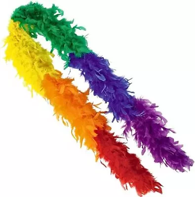 72" Rainbow Feathered Boa - Image 1 of 2