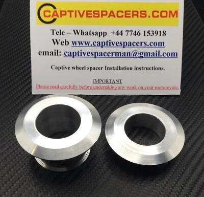 Separadores de rueda Ducati PANIGALE Captive 899 959 1199 1299 V2 V4 V4R V4S plateado Foto 1 de 4